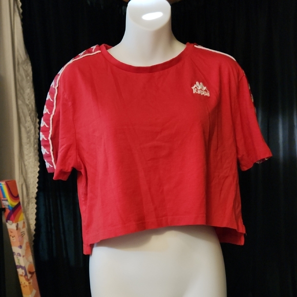 Kappa Women's Red Crop Top with Logo - Picture 1 of 2